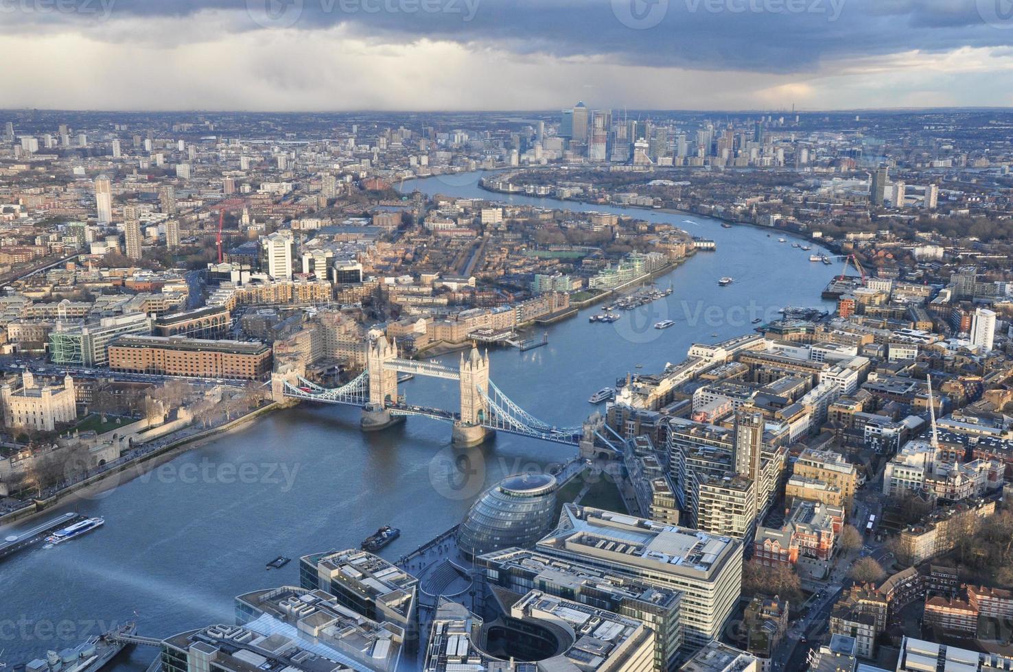 Aerial view of London photo