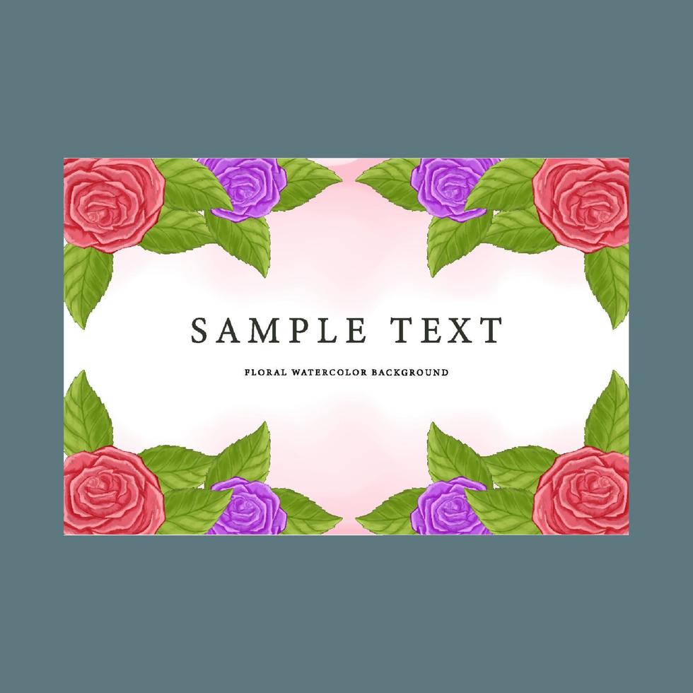 beautiful blooming roses hand drawn watercolor background. rose watercolor. vector design