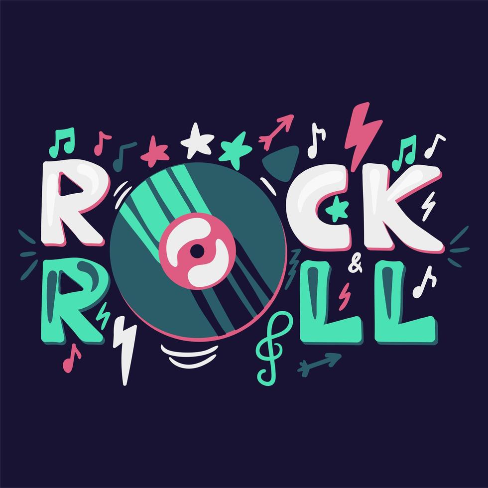 concepto de rock and roll vector