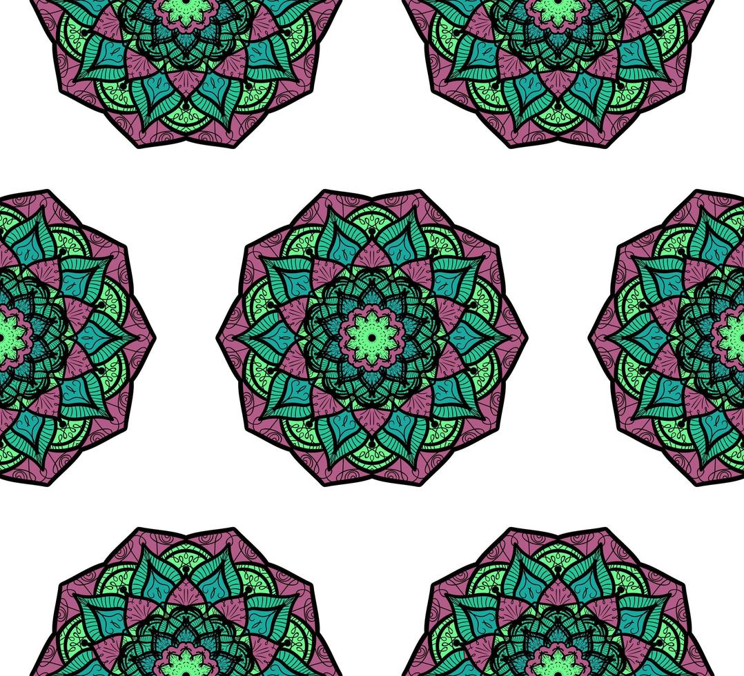 Mandala Seamless Pattern vector