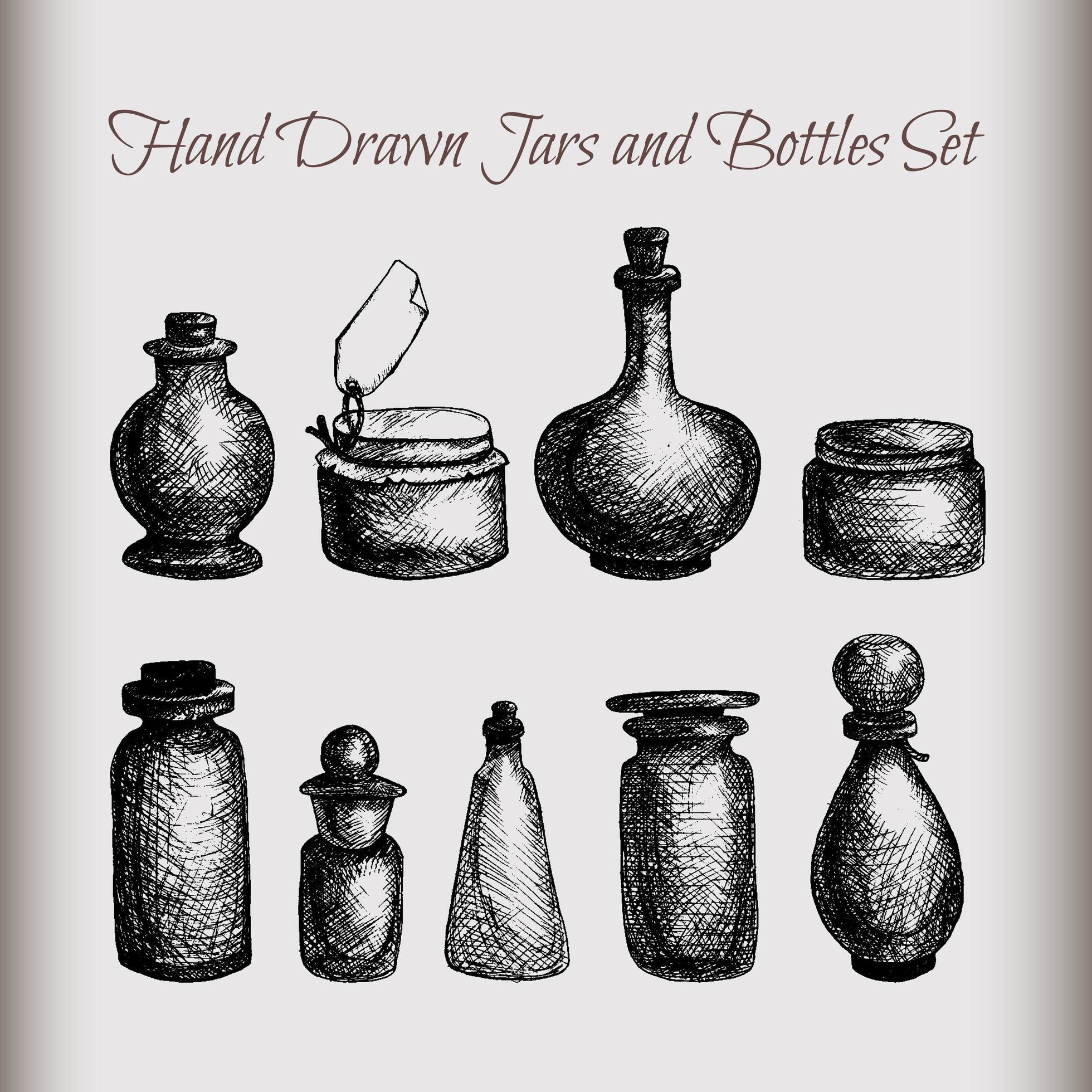 Vintage jars and bottles 4966681 Vector Art at Vecteezy