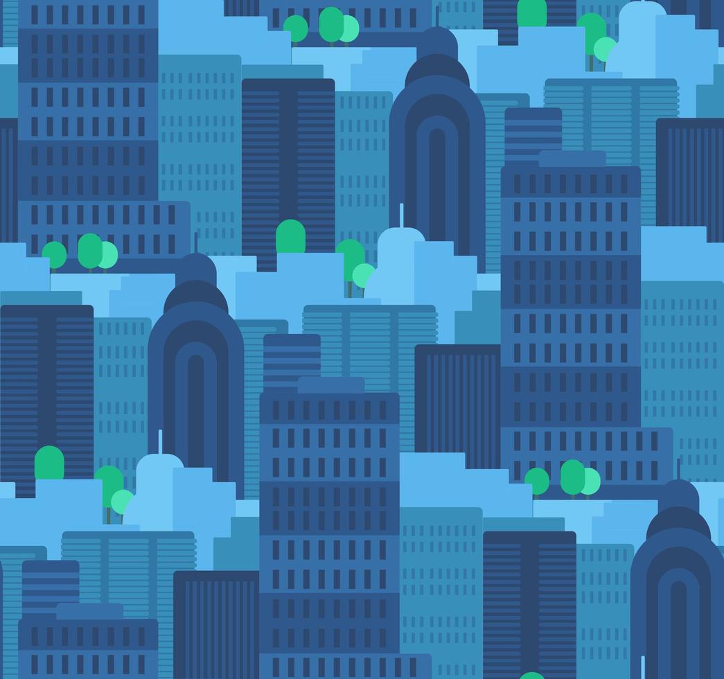 City Seamless Pattern vector