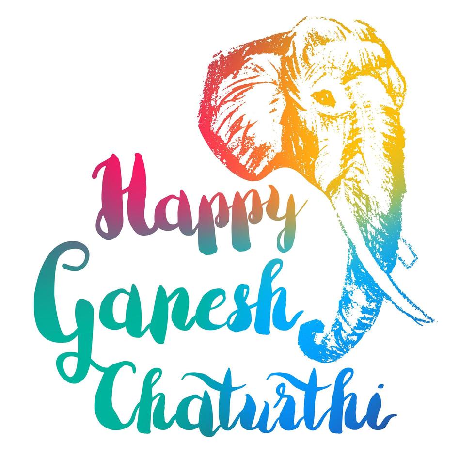 feliz ganesh chaturthi vector