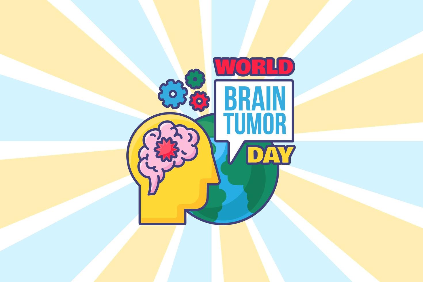 World brain tumor day background for poster, card vector