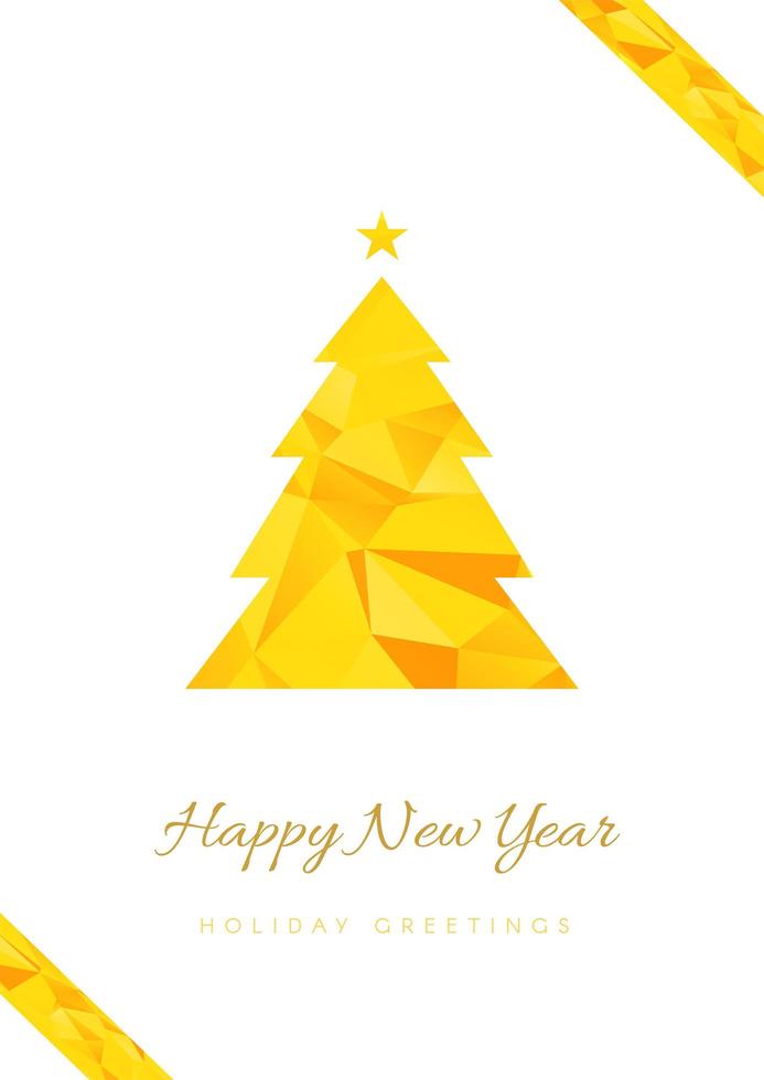 Happy New Year greeting card template vector