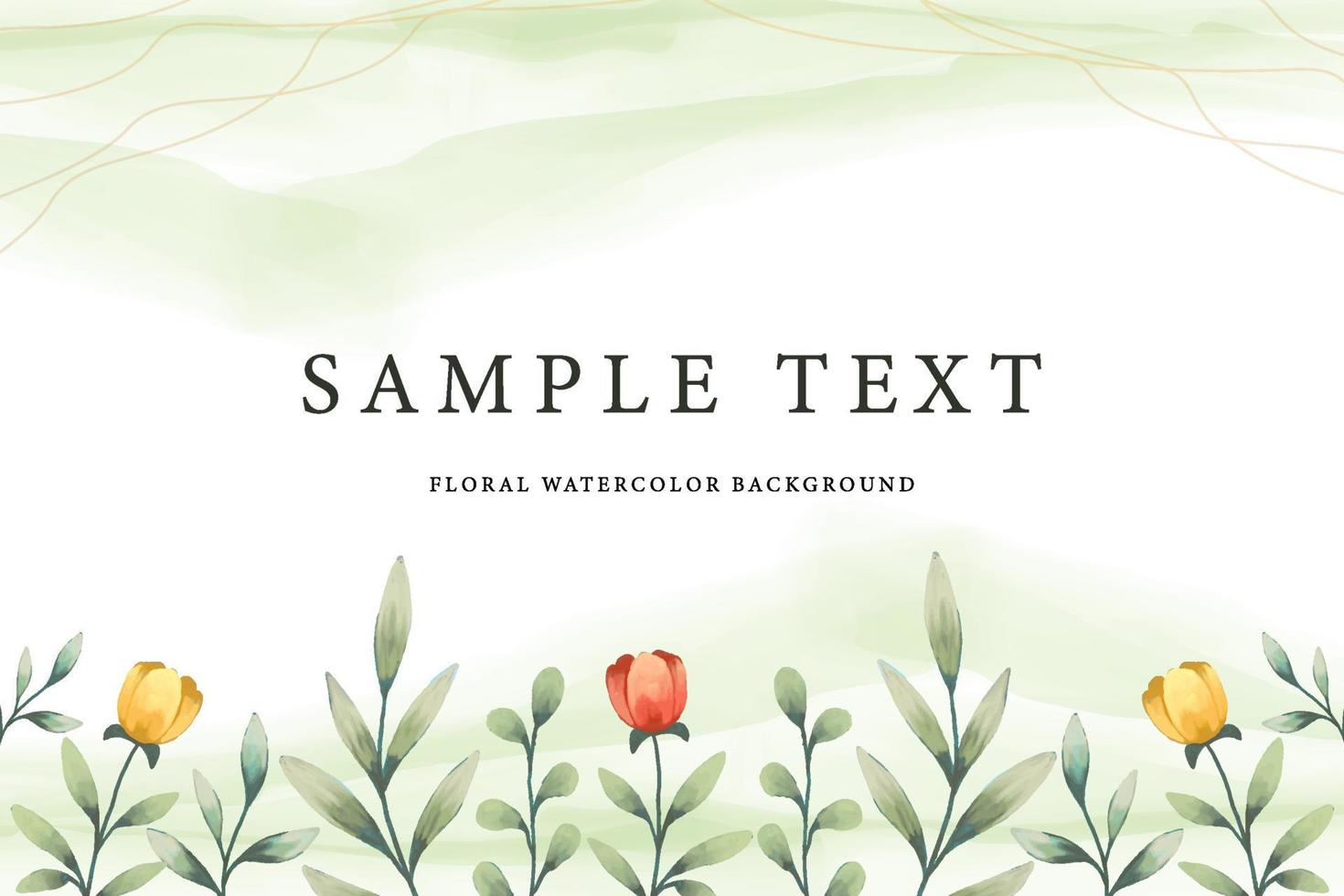 hand drawn floral watercolor background design. vector floral watercolor