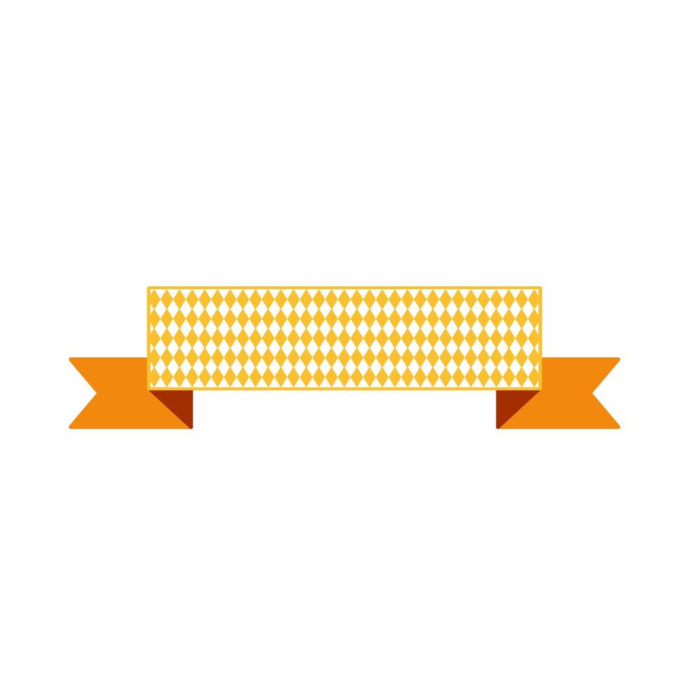 Ribbon for text flat orange color illustration vector