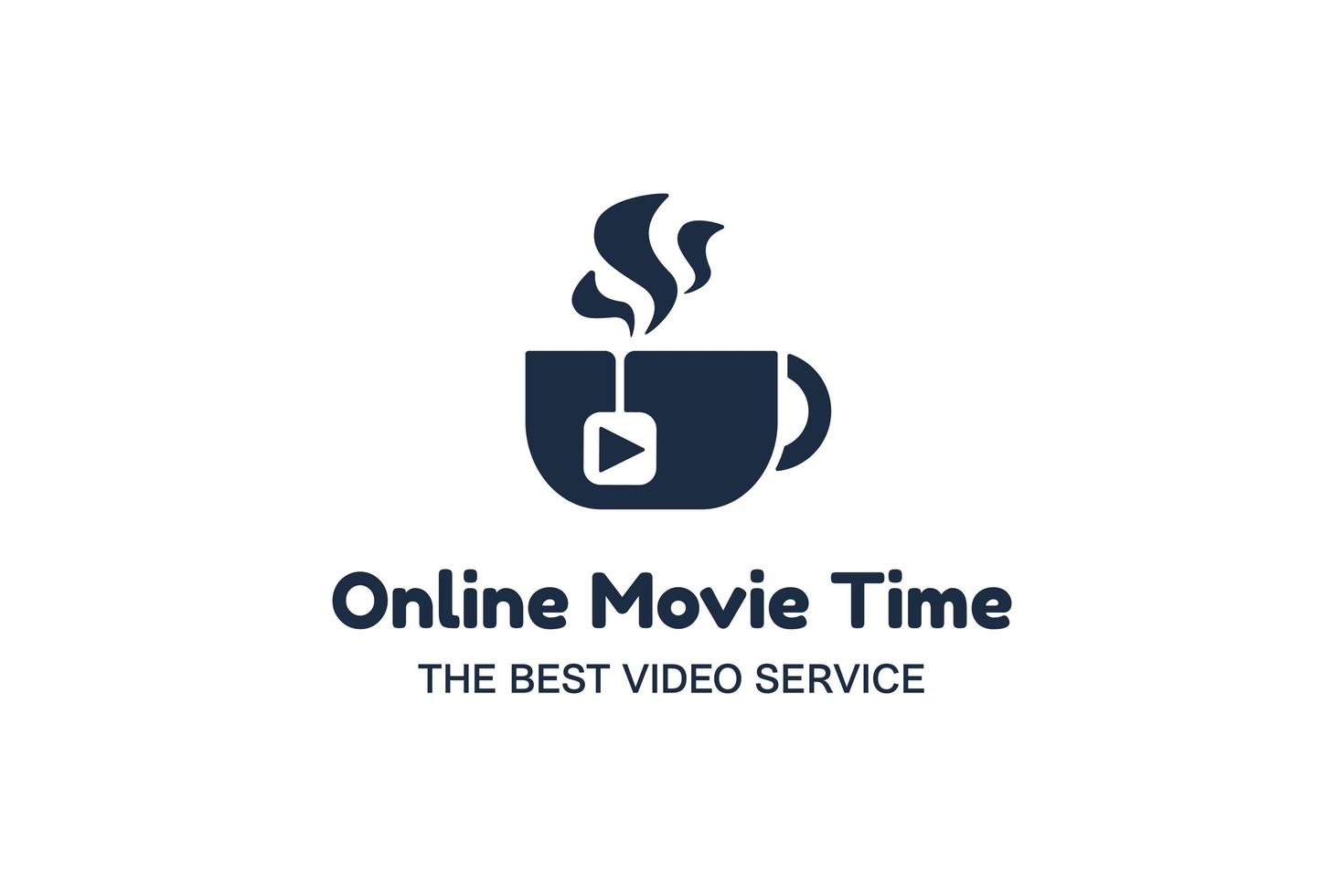 servicio de películas en línea diseño de logotipo de glifo vector