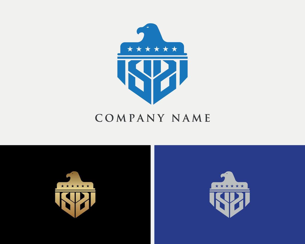 SS Eagle Logo Design Template vector