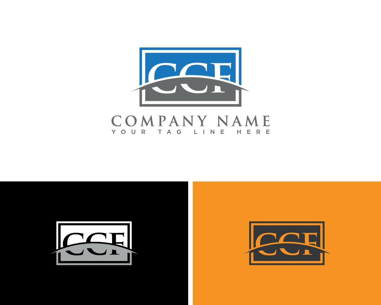 plantilla de diseño de logotipo financiero ccf vector