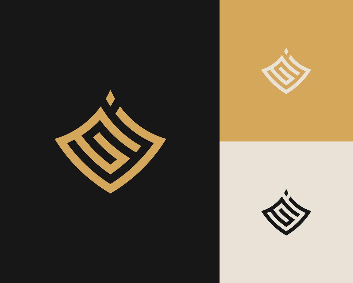 Letters G and J or GJ line logo design. Linear minimal stylish emblem. Luxury elegant vector element. Premium business logotype. Graphic alphabet symbol for corporate business identity