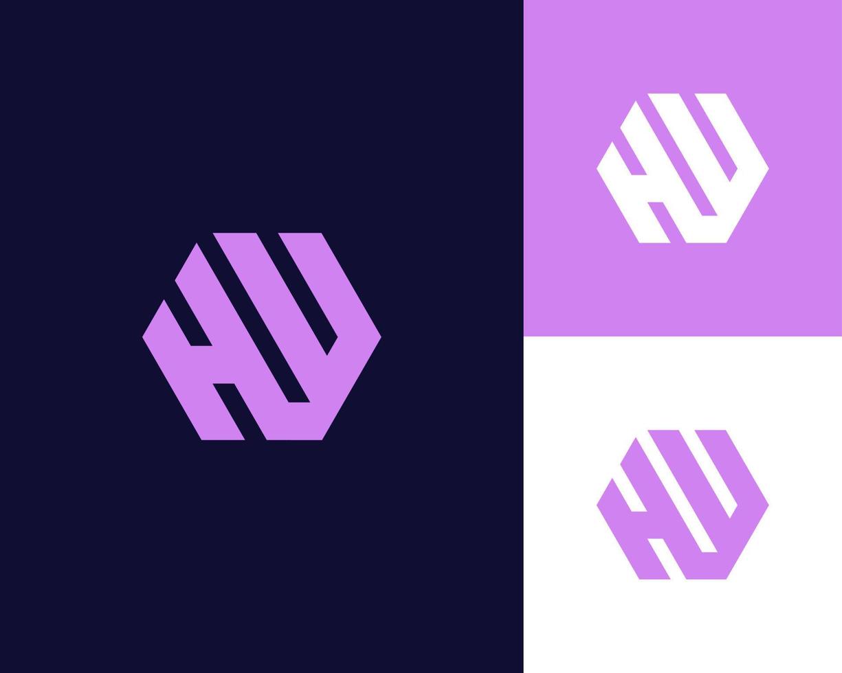 Letter H W logo design. creative minimal monochrome monogram symbol. Universal elegant vector emblem. Premium business logotype. Graphic alphabet symbol for corporate identity