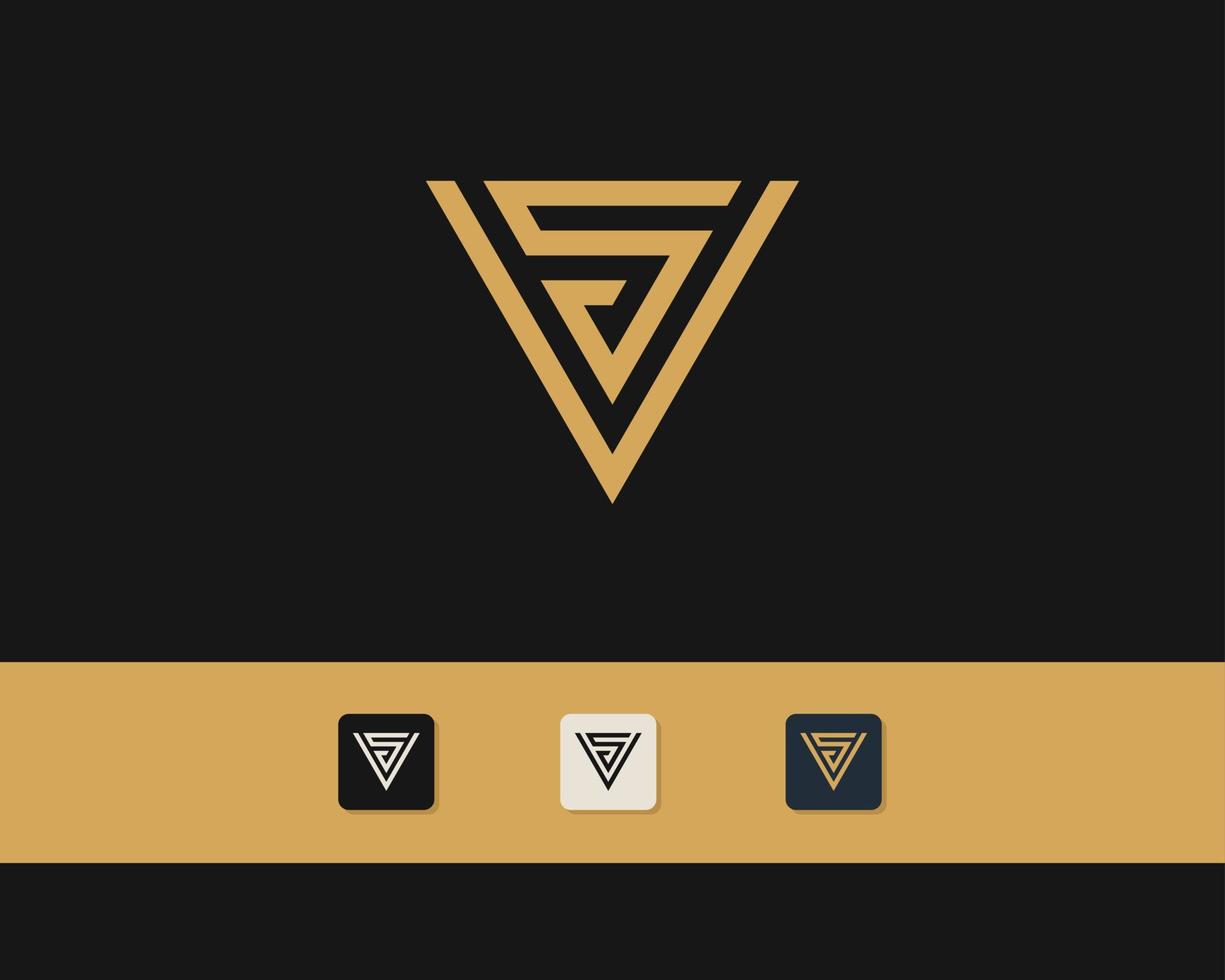 Letter S V logo design. creative minimal monochrome monogram symbol. Universal elegant vector emblem. Premium business logotype. Graphic alphabet symbol for corporate identity