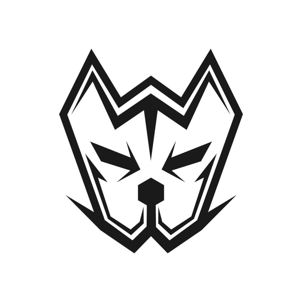 diseño de logotipo de perro agresivo fuerte vector