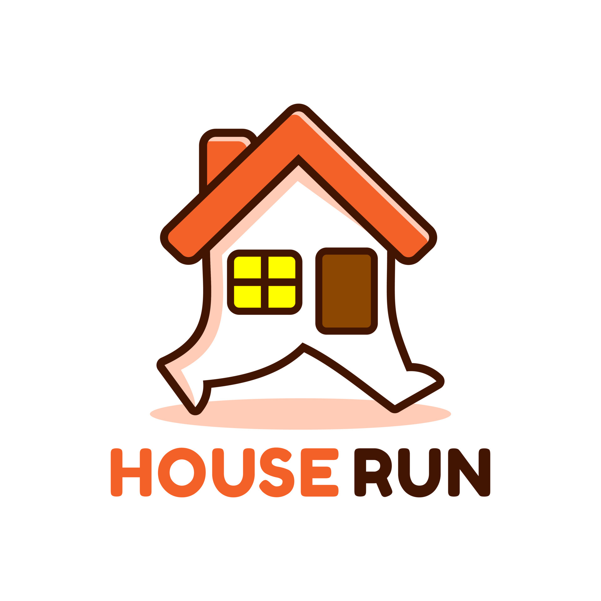 creative unique House Run logo design 4967205 Vector Art at Vecteezy