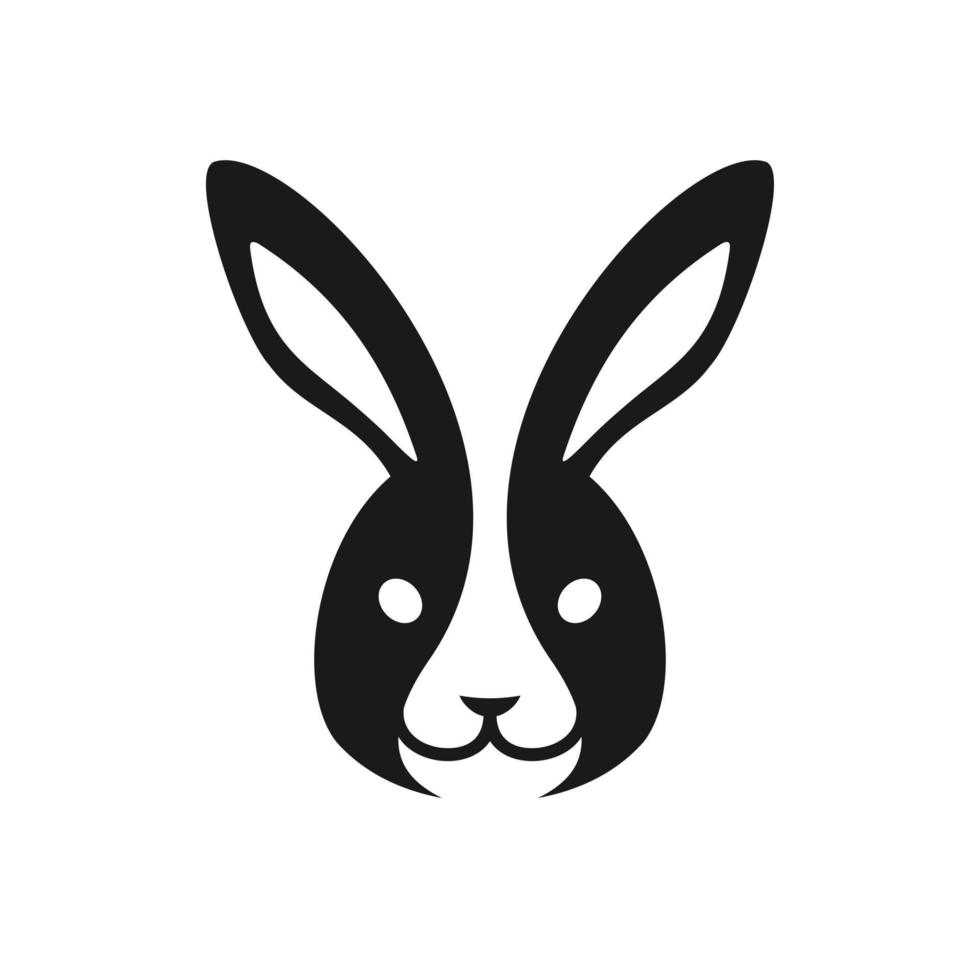 Rabbit face symbol logo design vector