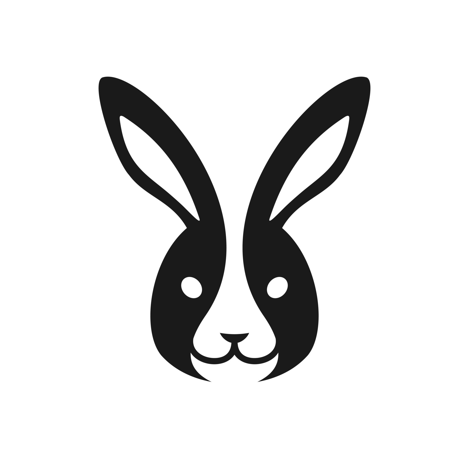 Bunny Head Silhouette Vector Art, Icons, and Graphics for Free Download