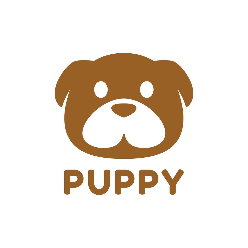 simple clean Puppy Dog logo design vector