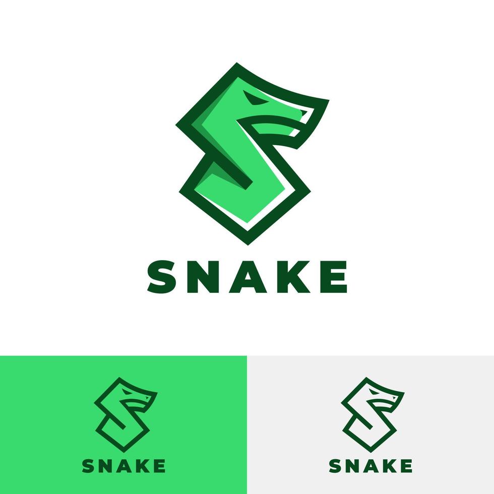 Snake initial letter S Logo design vector