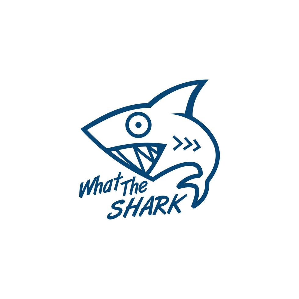 inspiración de diseños de logotipos de tiburones locos vector