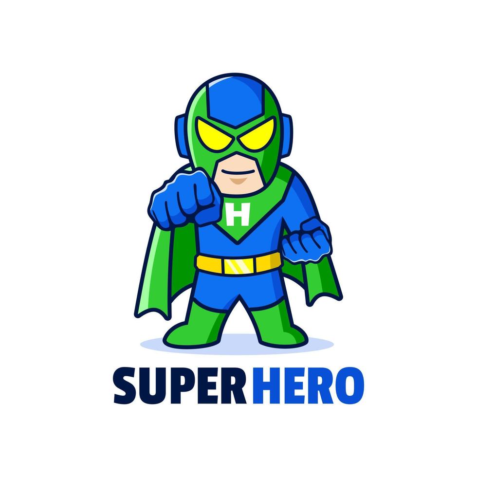 justice Super hero Mascot logo design vector