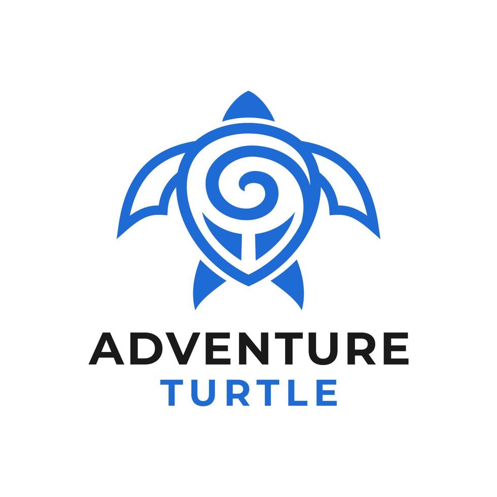 inspiración de diseño de logotipo de tortuga abstracta vector