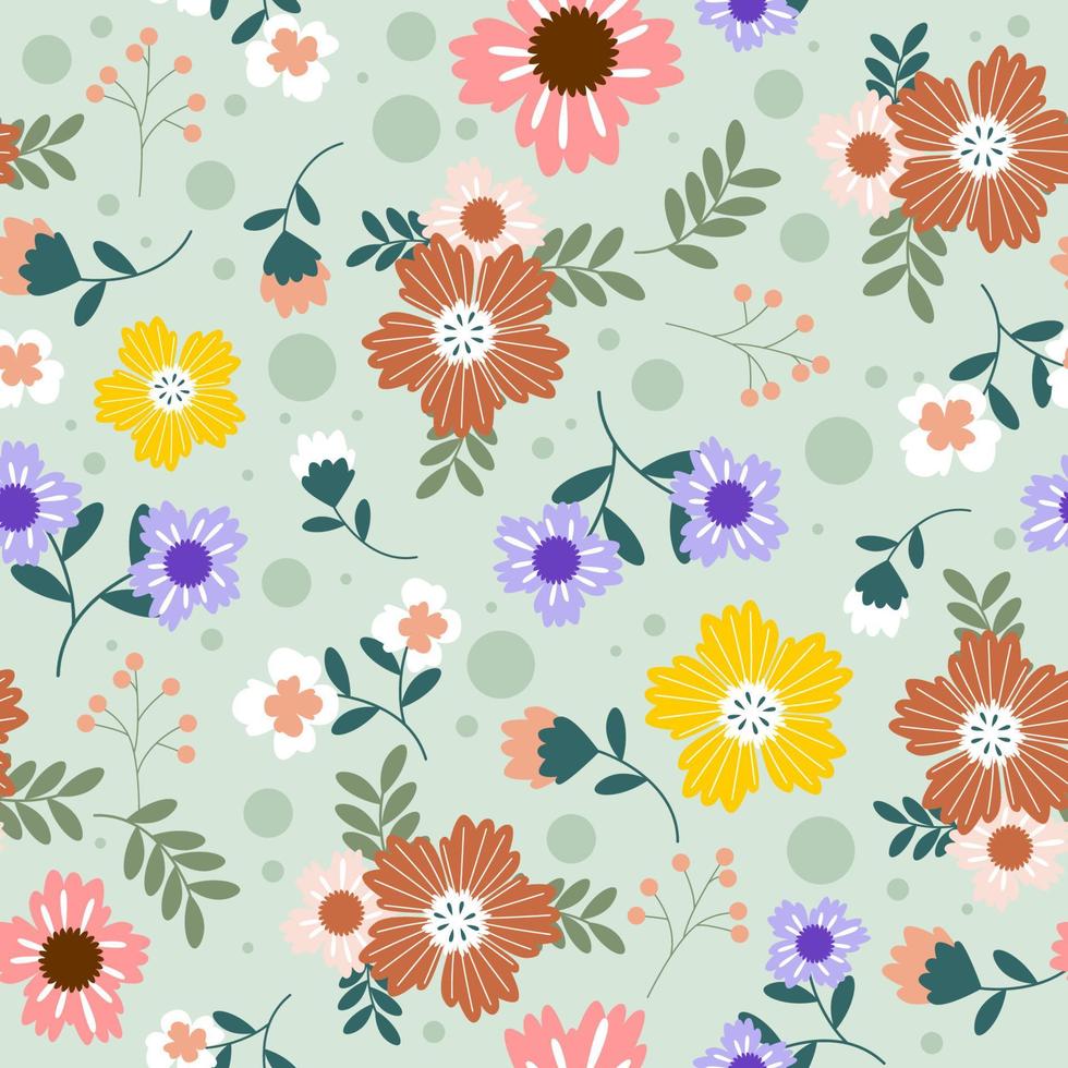 pastel floral primavera de patrones sin fisuras vector