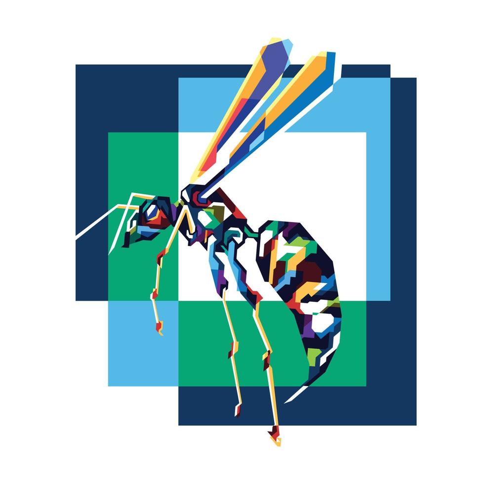 ilustración colorida de la abeja vector