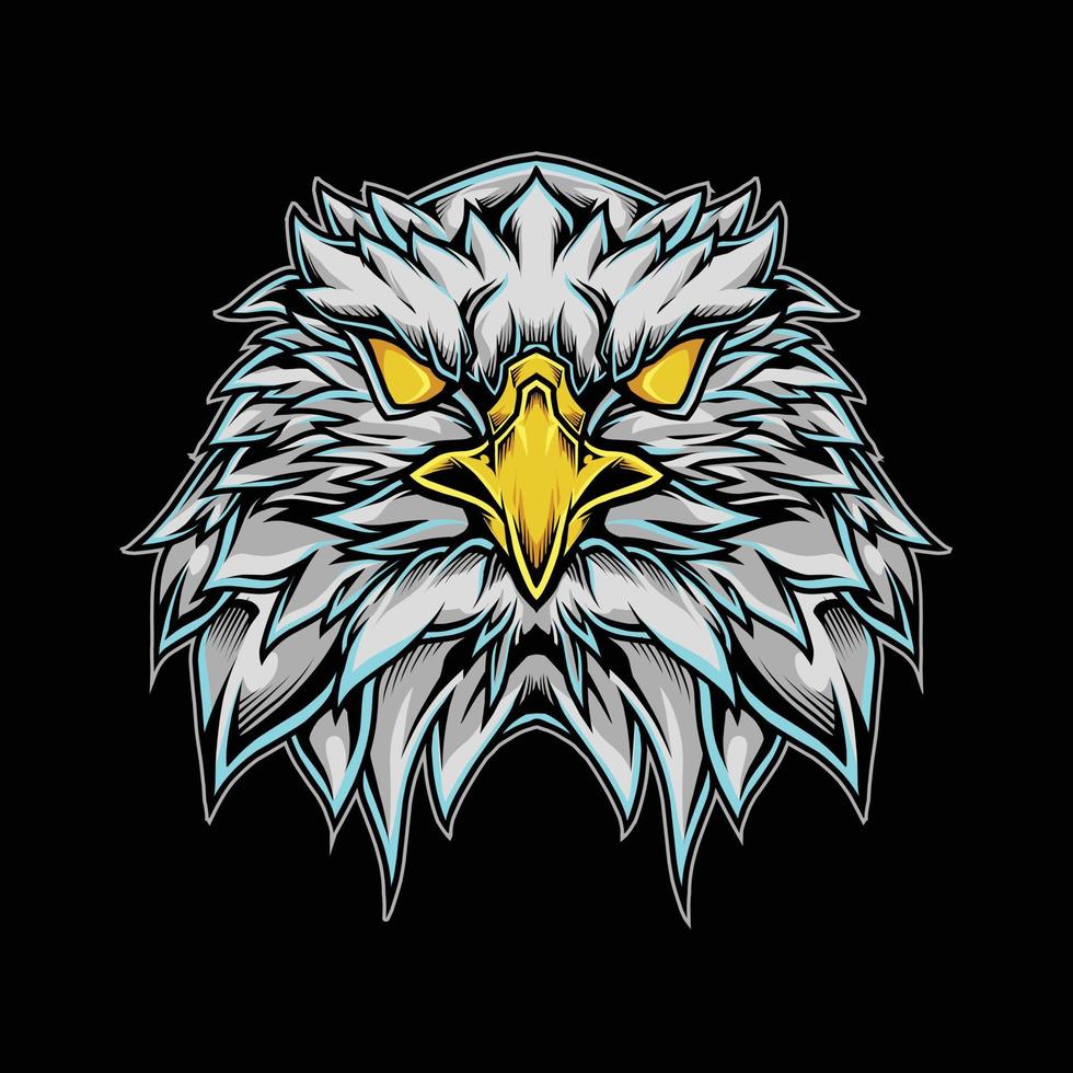Ilustración de logotipo de mascota de cabeza de águila vector