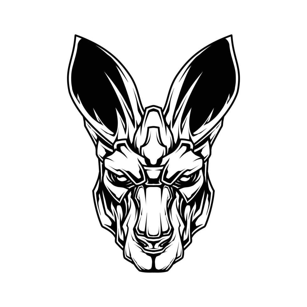 kangaroo Line Art t shirt Illustration vector