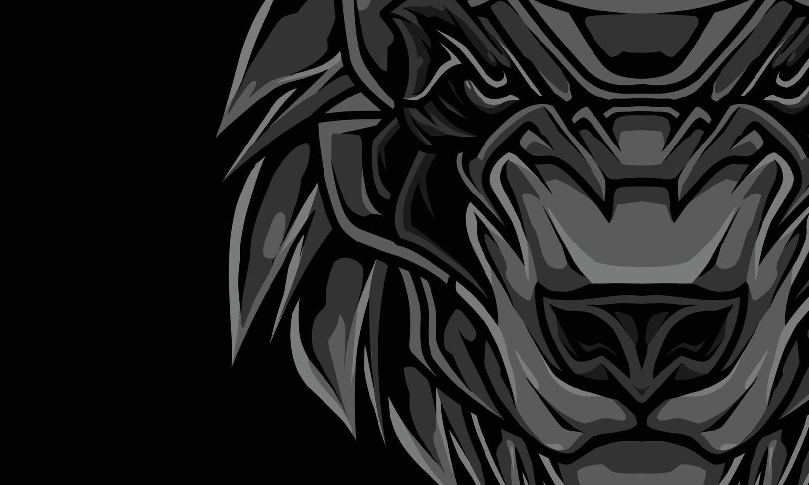 panda head banner background illustration vector