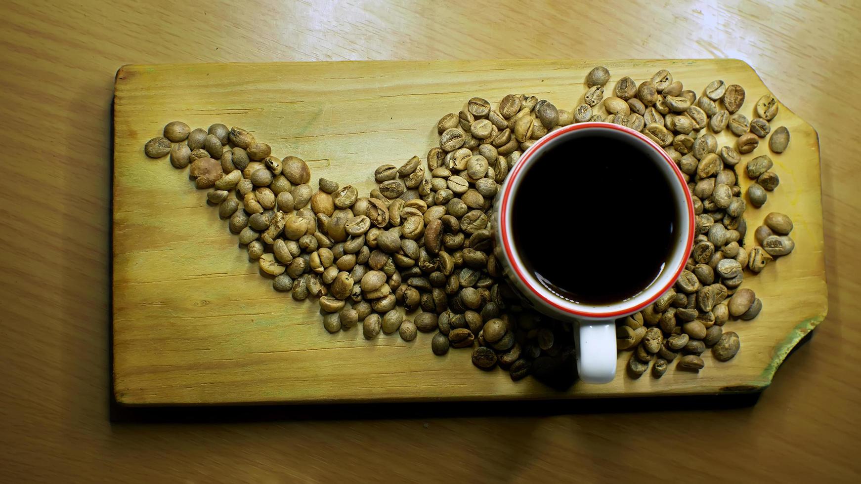 Original Indonesian Arabica coffee beans immortalized in a traditional style in jpg format photo