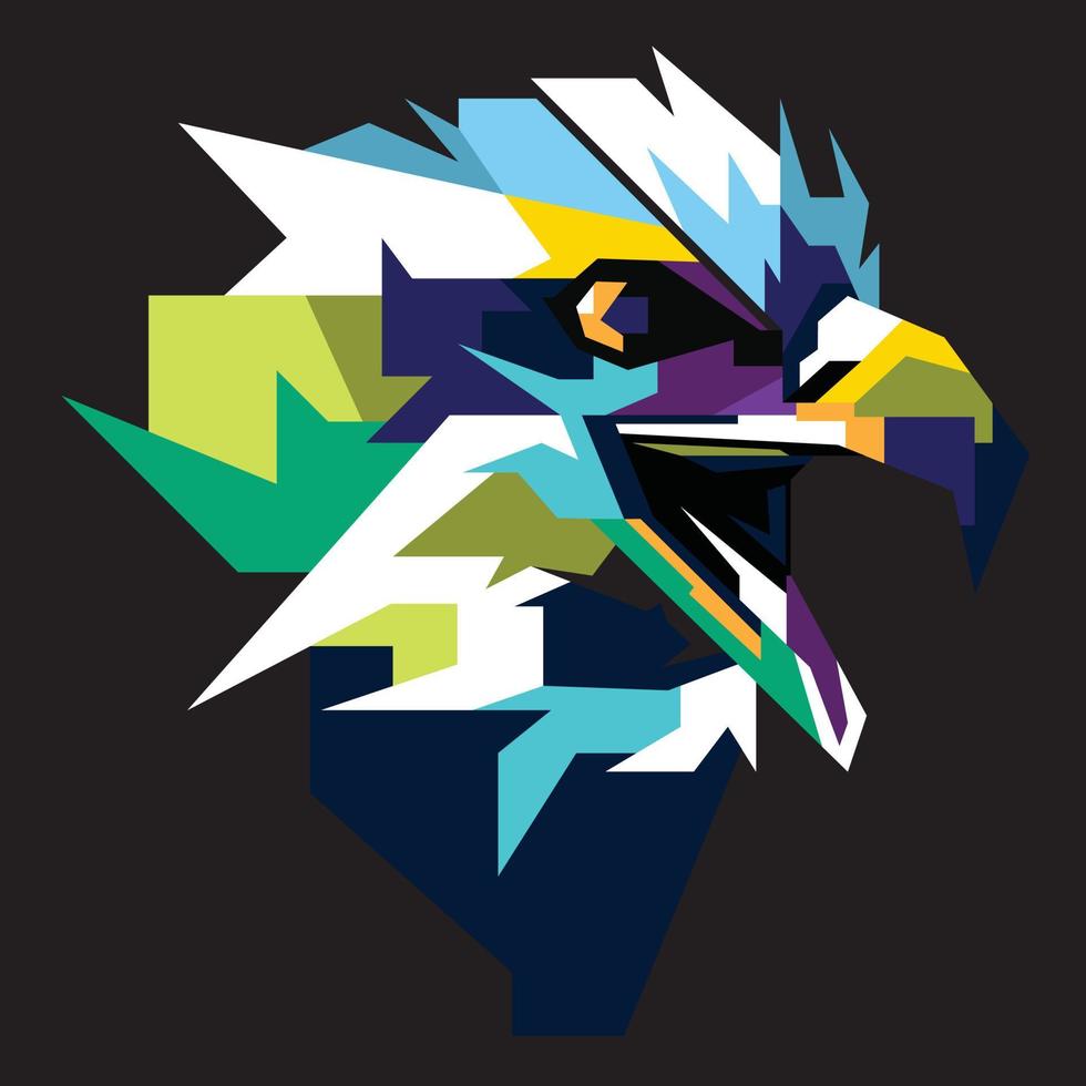 colorful eagle illustration vector