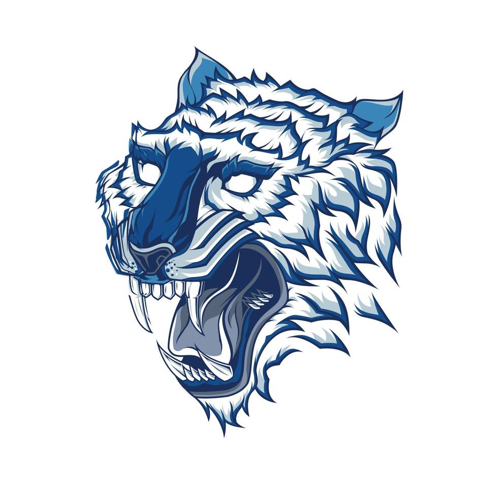 Tiger Head Logo Illustration Vector