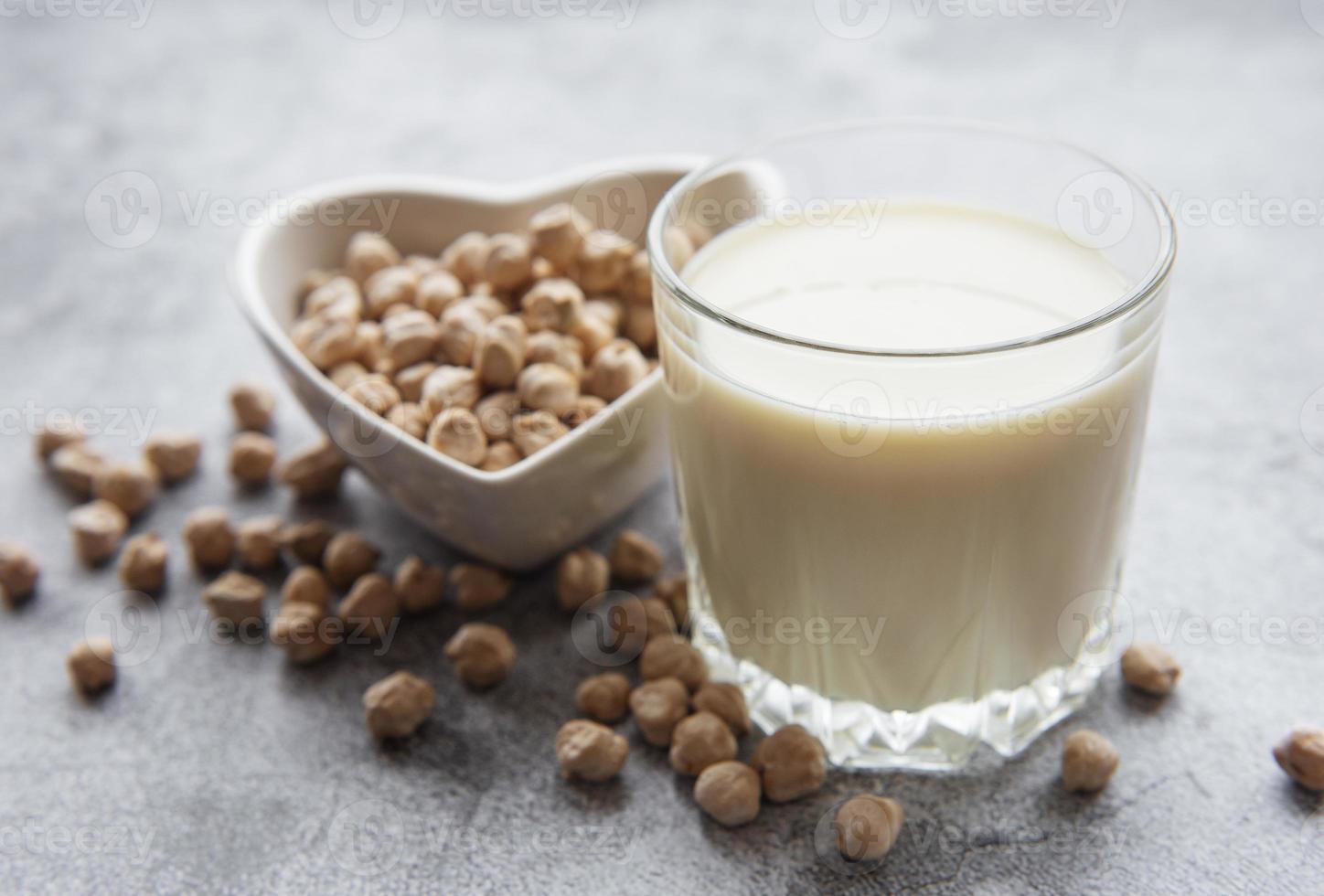 Chick peas milk with chick peas photo