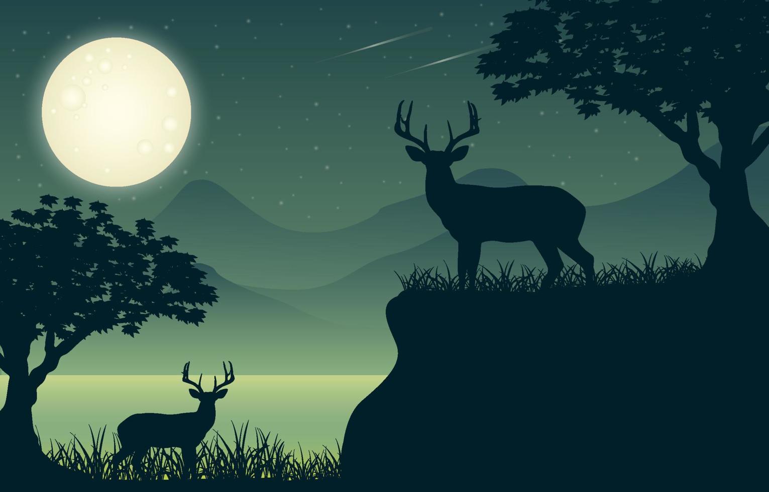 Wild Life Background in the Forest vector