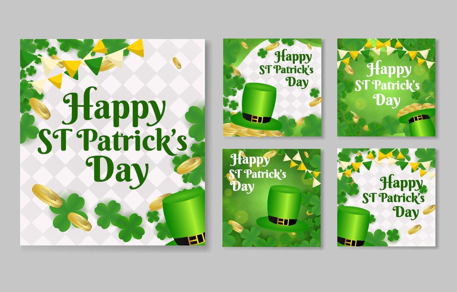 St. Patrick's Day Social Media Post vector