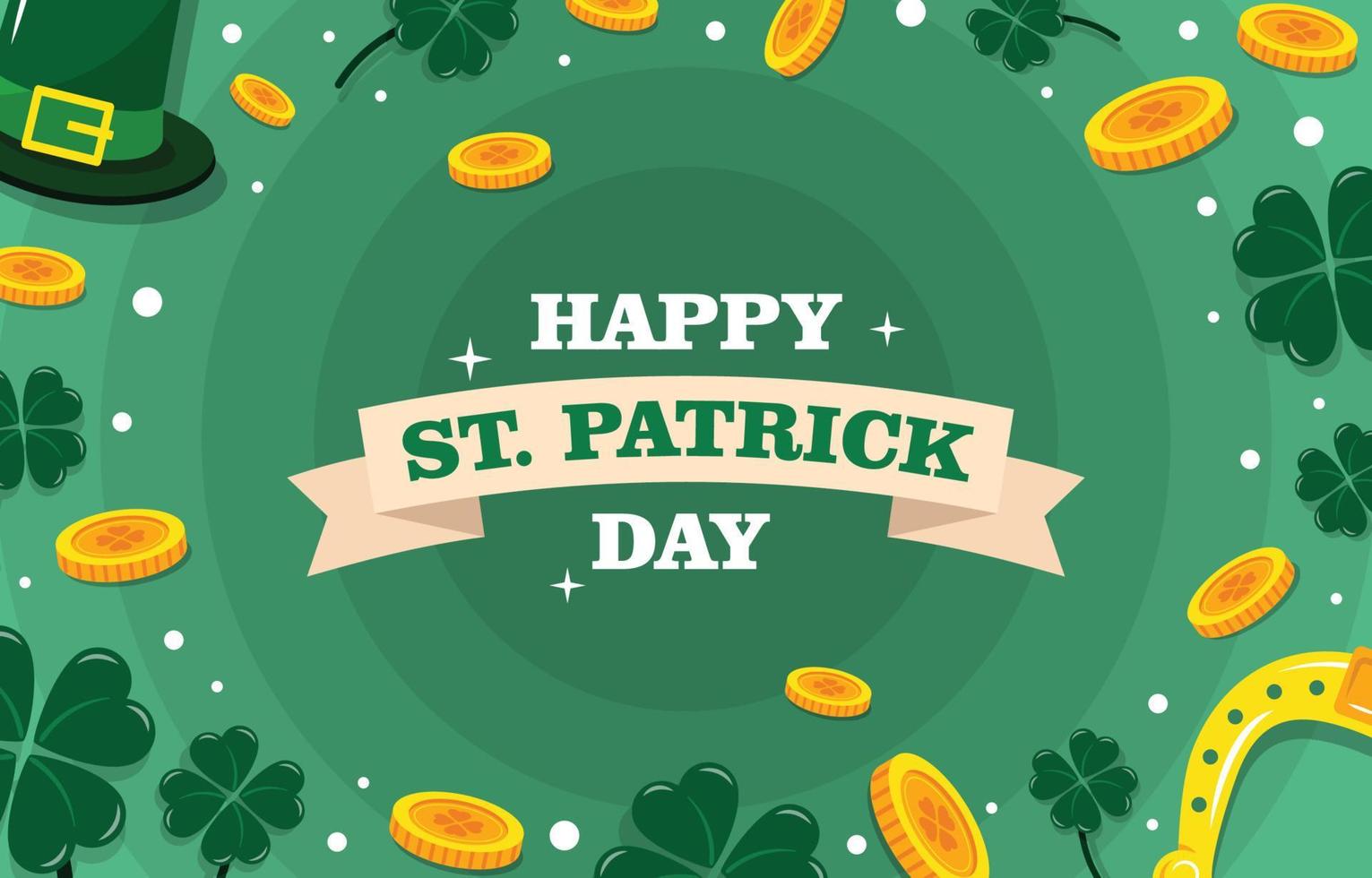 Saint Patrick Day Clover Background vector