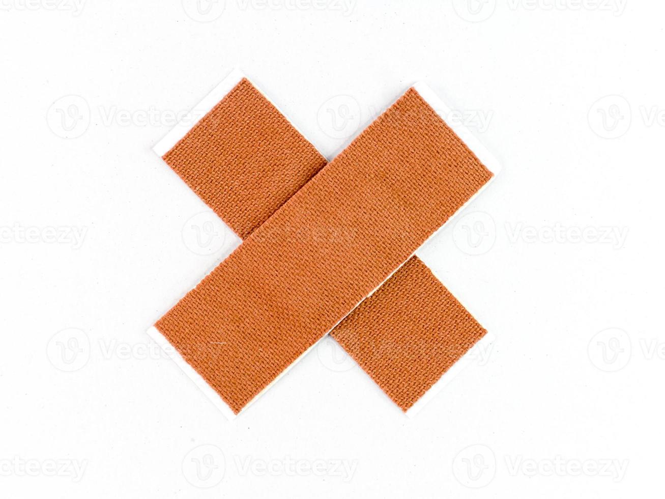 Adhesive plaster On a white background. photo