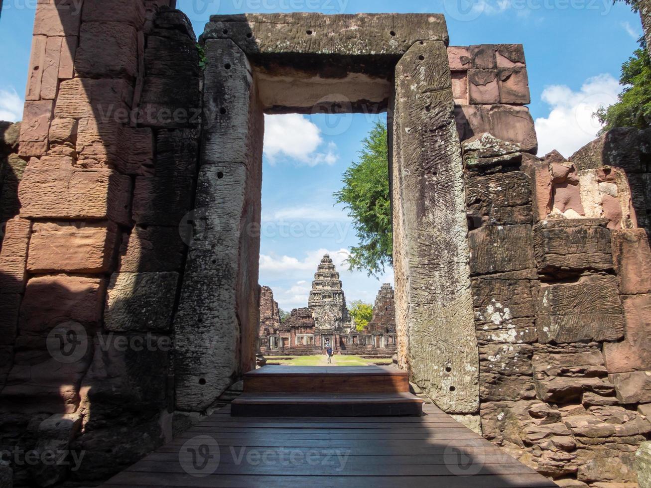 Phimai Historical ParkPhimai built according to the traditional art of Khmer. Phimai Prasat Hin probably started to build during the reign of King Suryavarman 1 the16th century Buddhist tempes. photo