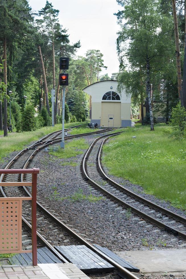 Terminal station of a branch. photo