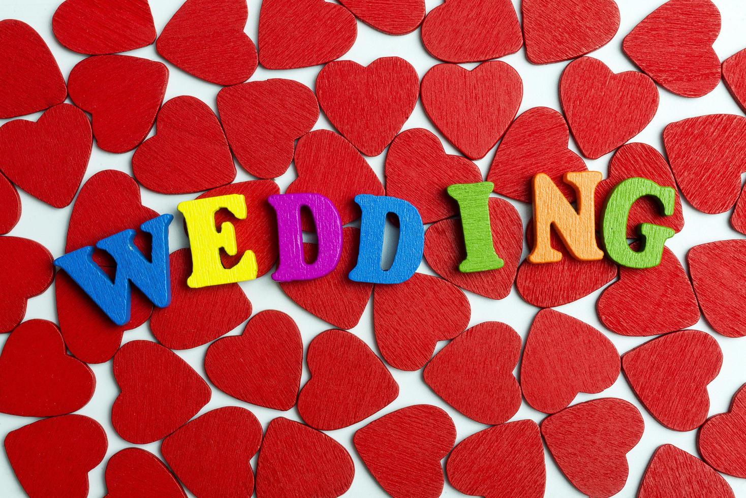 Wedding and hearts. photo