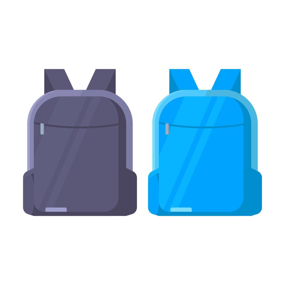 backpack flat icon simple illustration, isolated stock vector in eps10