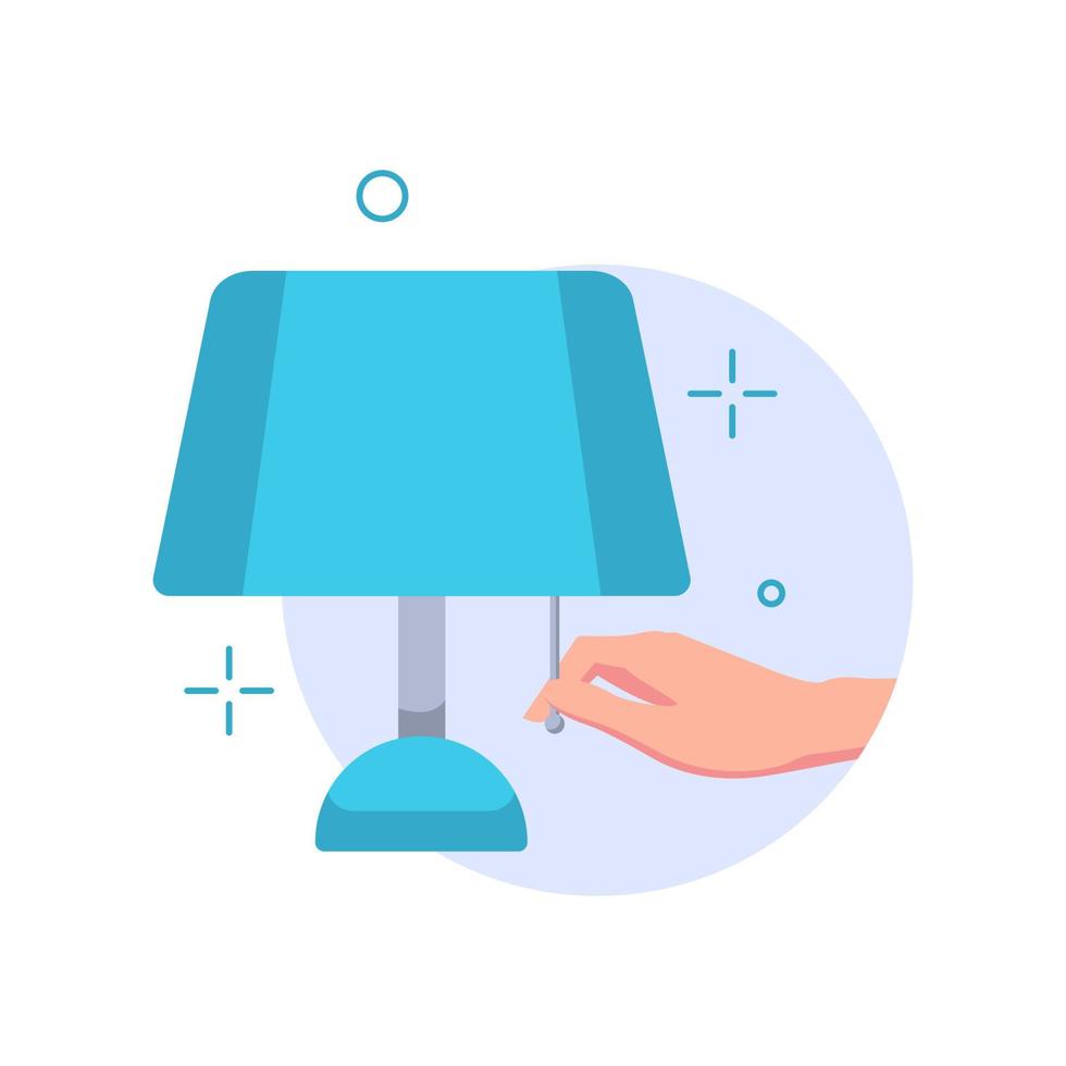 night lamp, turn off concept illustration flat design vector eps10. graphic element for landing page, empty state app or web ui, infographic, etc