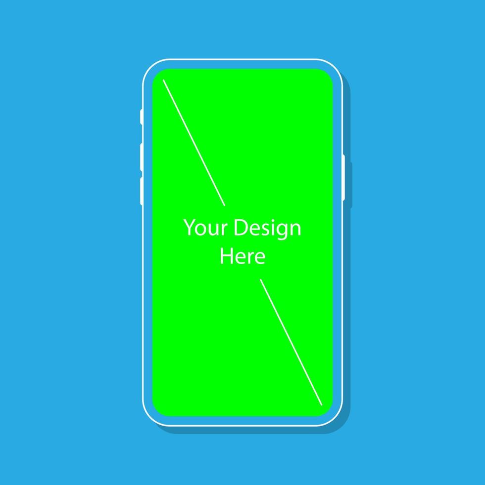 mobile phone frame, smartphone mock up with minimalist, modern, and simple style design in vector eps10