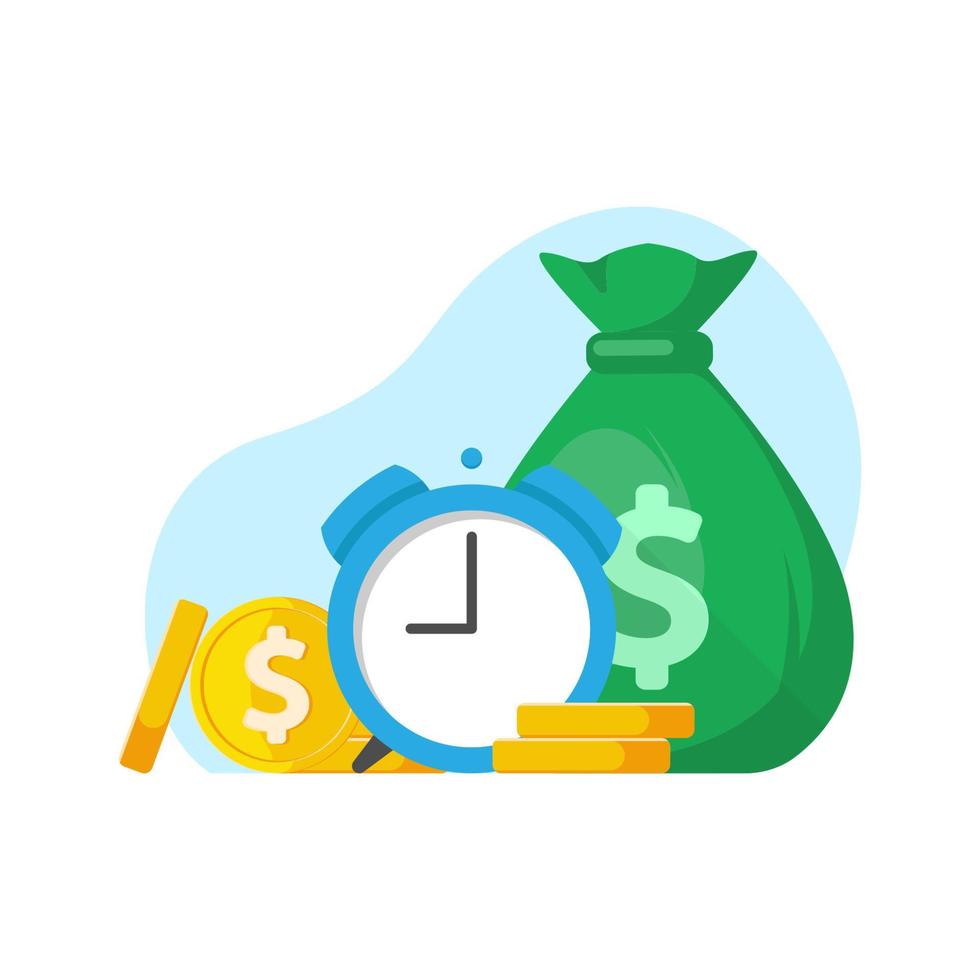 time to work and make money concept illustration flat design vector eps10. modern graphic element for landing page, empty state ui, infographic, icon