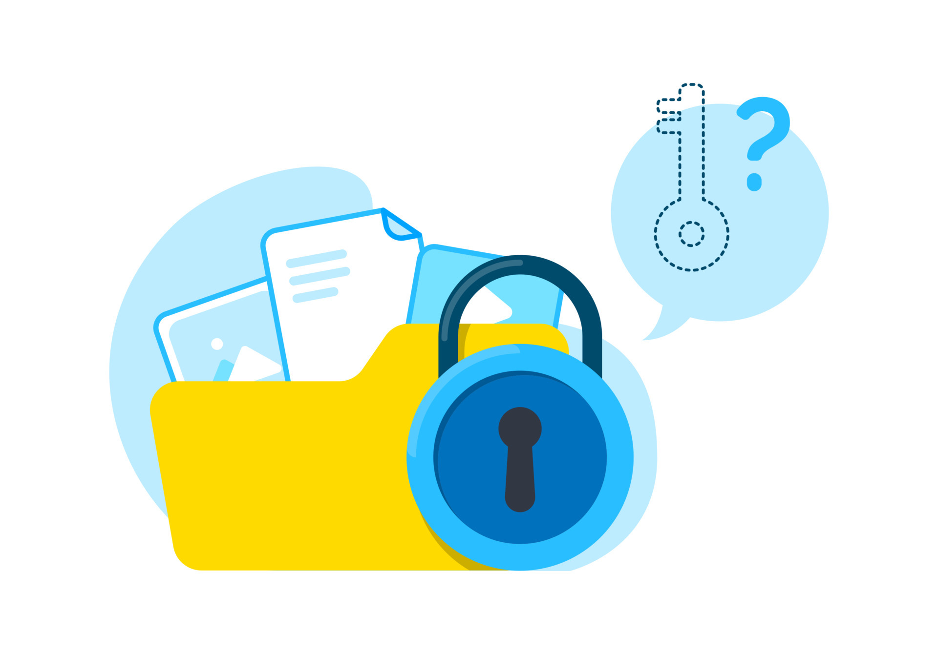 storage access permission in app concept illustration flat design