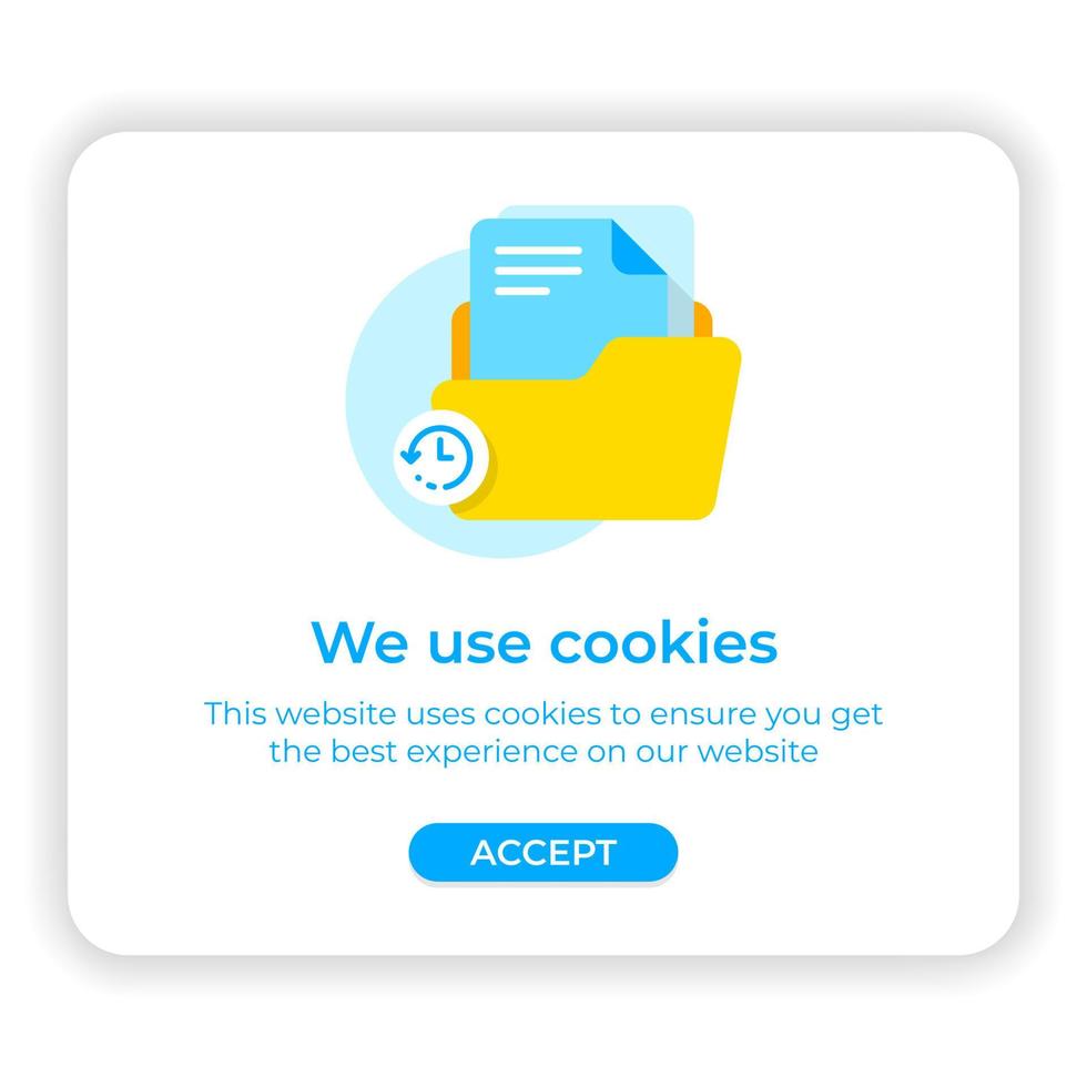 cookie del navegador web para guardar datos o información emergente permiso concepto ilustración diseño plano vector eps10. elemento gráfico moderno para página de destino, interfaz de usuario de estado vacío, infografía, icono, botón