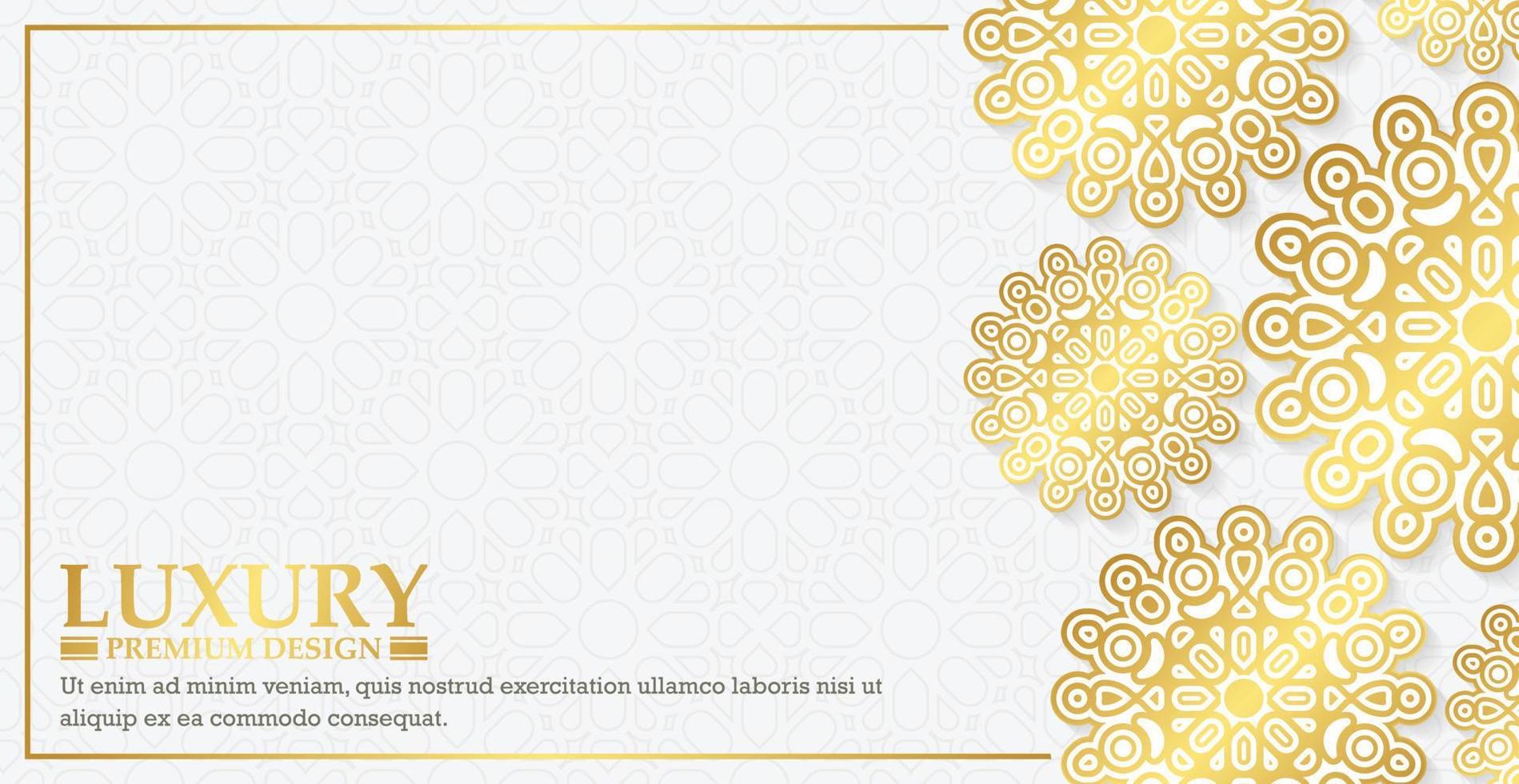 Luxury White mandala background concept vector