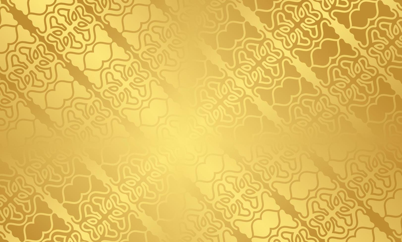 vintage con fondo de patrón de ornamento de oro vector